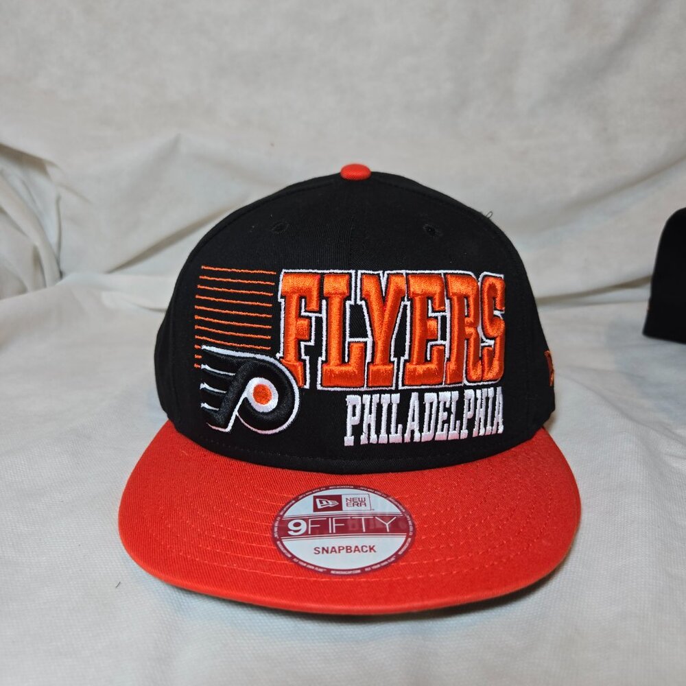 NHL Philadelphia Flyers Black/Orange Adjustable Snapback Hat / Cap - NWT